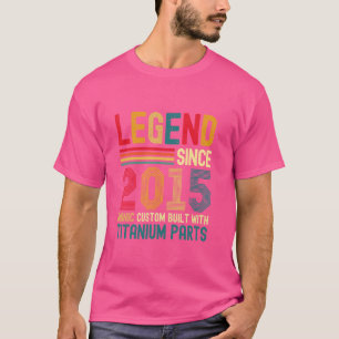 Legende Sinds 2015 Vintage 9e verjaardag Mannen Ti T-shirt