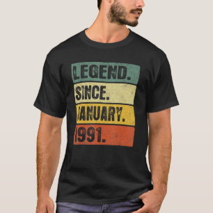 Legende sinds 32 januari 1991 32 jaar o t-shirt