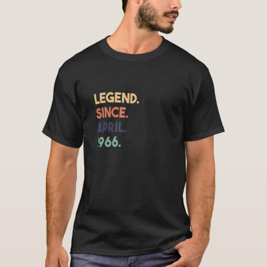Legende sinds april 1966, geboortedag t-shirt (Voorkant)