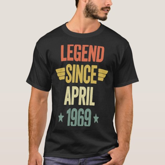 Legende sinds april 1969 t-shirt (Voorkant)