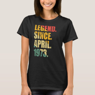 Legende sinds april 1973 50 jaar oude Man vrouwen T-shirt