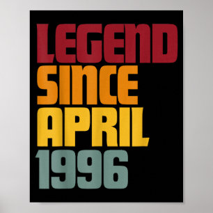 Legende sinds april 1996 30ste verjaardag - vintag poster