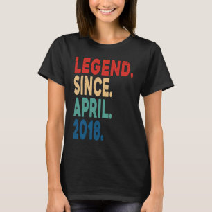 Legende sinds april 2018 5e verjaardag 5 jaar oud t-shirt