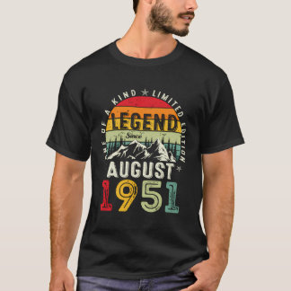 Legende sinds augustus 1951 72e verjaardagscadeaus t-shirt