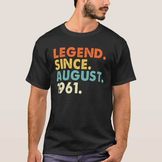 Legende sinds augustus 1961, 60 jaar oud t-shirt (Voorkant)