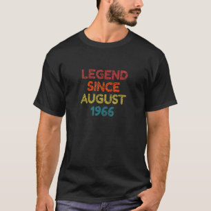 Legende sinds augustus 1966 Retro Birthday T-shirt