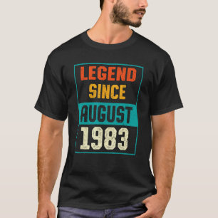 Legende sinds augustus 1983 40e verjaardag 40 jaar t-shirt
