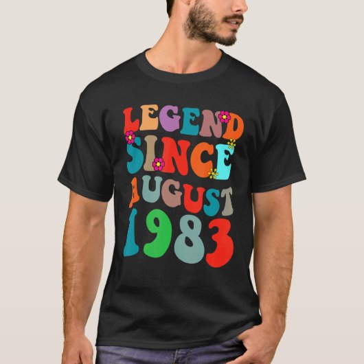 Legende sinds augustus 1983  vogeldag Retro VI T-shirt (Voorkant)