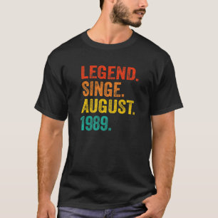 Legende sinds augustus 1989 Retro 33 jaar oud 33e T-shirt