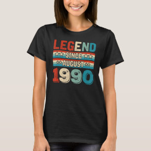 Legende sinds augustus 1990 Retro 32 jaar oud 32e T-shirt