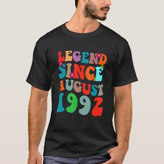 Legende sinds augustus 1992  vogeldag Retro Vi T-shirt (Voorkant)
