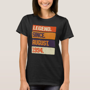 Legende sinds augustus 1994 Retro 29 jaar oud 29e T-shirt
