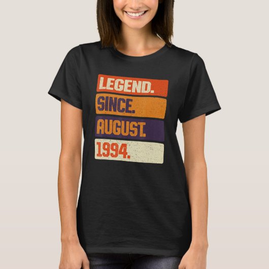 Legende sinds augustus 1994 Retro 29 jaar oud 29e  T-shirt (Voorkant)