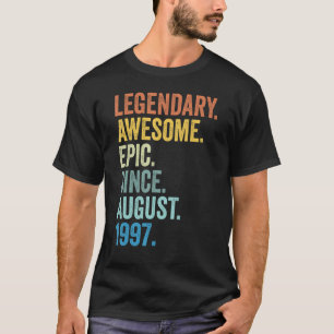 Legende sinds augustus 1997 26 jaar oud 26e geboor t-shirt