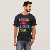 Legende sinds augustus 2000 23 jaar oude stropdas t-shirt (Voorkant volledig)