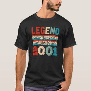 Legende sinds augustus 2001 Retro 21 jaar oud 21 j T-shirt