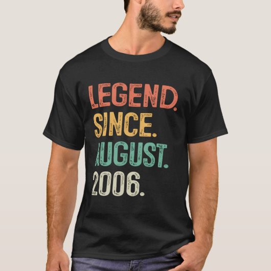 Legende sinds augustus 2006 17th voor t-shirt (Voorkant)