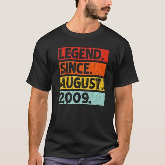 Legende sinds augustus 2009  13 jaar oud 13 t-shirt (Voorkant)