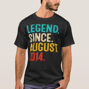 Legende sinds augustus 2014 8e verjaardag Gift 8 J T-shirt