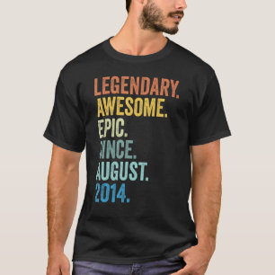 Legende sinds augustus 2014 9 jaar oud 9e verjaard t-shirt