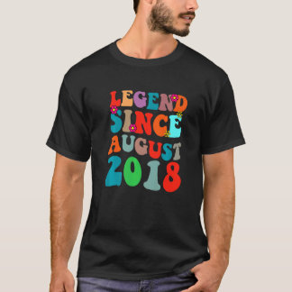 Legende sinds augustus 2018 Birthday Retro Vi T-shirt