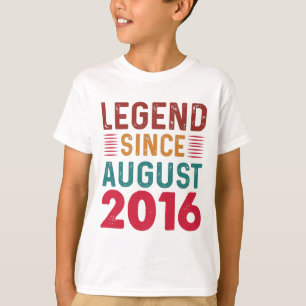 Legende sinds de verjaardag van augustus 2016 t-shirt