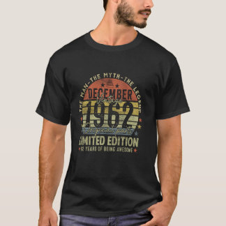 Legende sinds december 1962 Retro 62e verjaardag g T-shirt