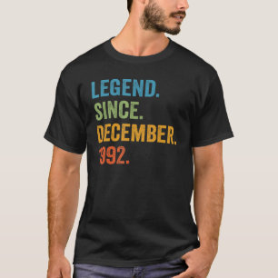 Legende sinds december 1992 30e dag 30 jaar oud t-shirt