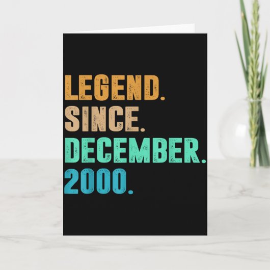 Legende sinds december 2000 Geboorte Van Verjaarda Kaart (Voorkant)
