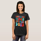 Legende sinds december 2013  vogelretro t-shirt (Voorkant volledig)