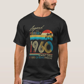 Legende sinds februari 1960 60e verjaardag gift 60 t-shirt