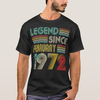 Legende sinds februari 1972 50e dag partij 50 jaar t-shirt