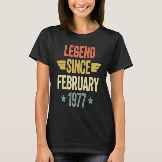 Legende sinds februari 1977 t-shirt (Voorkant)