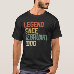 Legende sinds februari 2000 21St. Birthday Gift 21 T-shirt