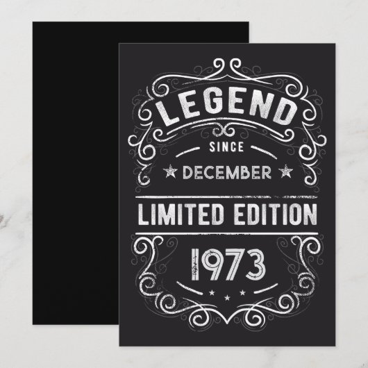 Legende sinds geboorte Gift Kaart (Voorkant / Achterkant)