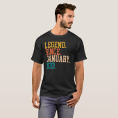 Legende sinds januari 1933 voor mannen 19 januari t-shirt (Voorkant volledig)