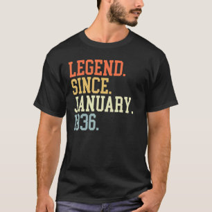 Legende sinds januari 1936 voor mannen 19 januari  t-shirt