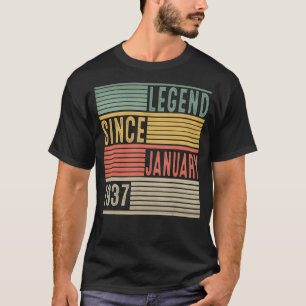 Legende sinds januari 1937 86e verjaardag 86 jaar  t-shirt