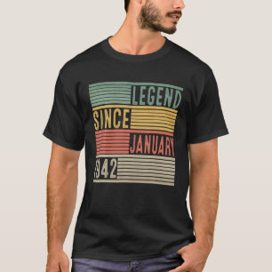 Legende sinds januari 1942 80e verjaardag 80 jaar t-shirt