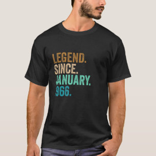 Legende sinds januari 1966 57 jaar oud 57e geboort t-shirt