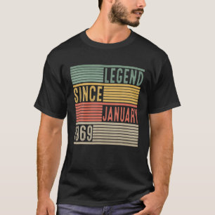 Legende sinds januari 1969 53e verjaardag 53 jaar t-shirt