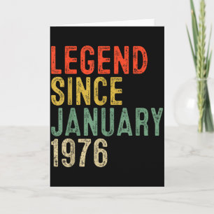 Legende sinds januari 1976 50e verjaardagscadeaus  kaart