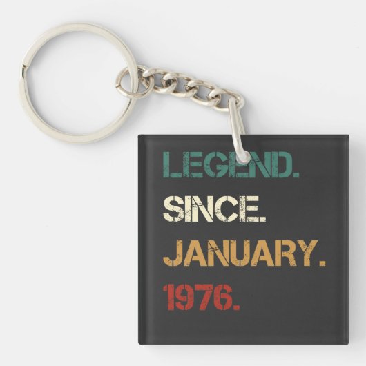 Legende sinds januari 1976 sleutelhanger (voorkant)