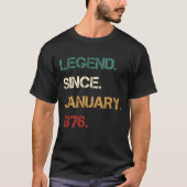 Legende sinds januari 1976 t-shirt (Voorkant)