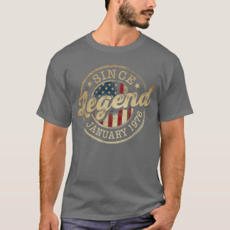 Legende sinds januari 1976 Vintage 50e verjaardag T-shirt