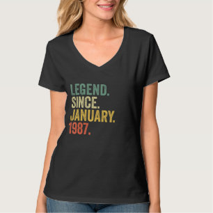 Legende sinds januari 1987 36 jaar oud en 36 jaar t-shirt