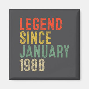 Legende sinds januari 1988 38ste verjaardag 38 jaa magneet