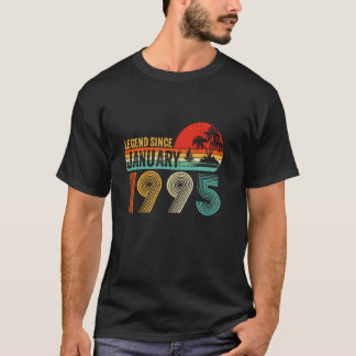  legende sinds januari 1995 Retro 30e Geboorte T-shirt