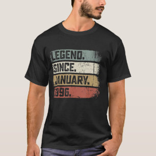 Legende sinds januari 1996 27 jaar 27e geboorte t-shirt