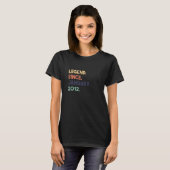 Legende sinds januari 2012, geboortedag t-shirt (Voorkant volledig)